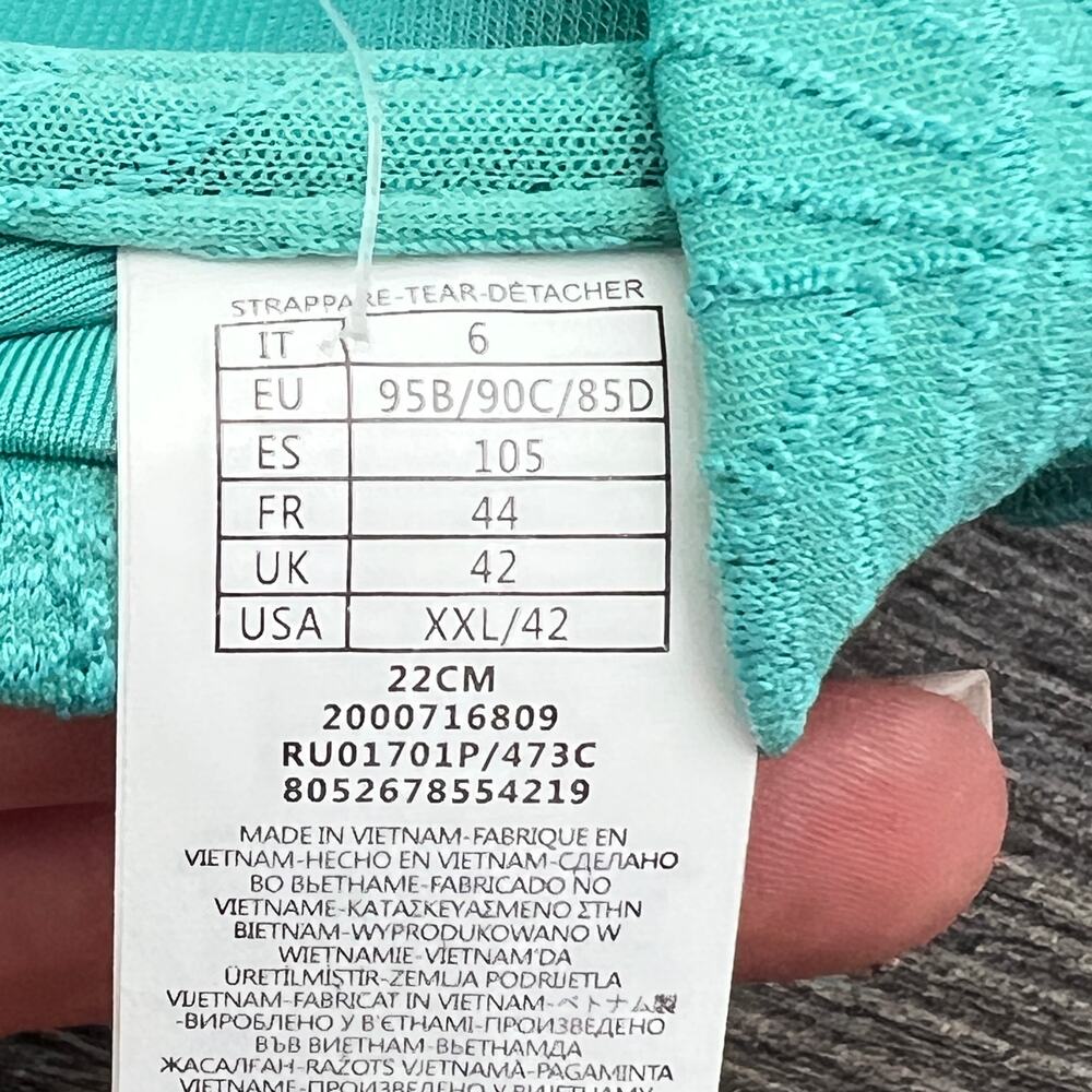 NWT Calzedonia teal blue bikini swimsuit top size XXL B161 - Picture 3 of 6